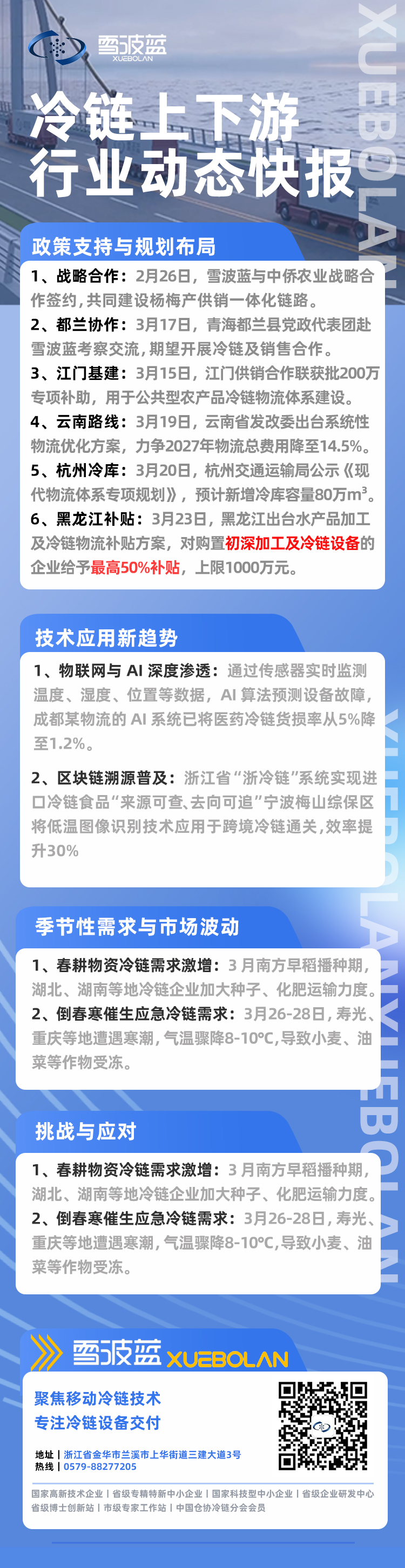 冷链上下游行业快报4.8
